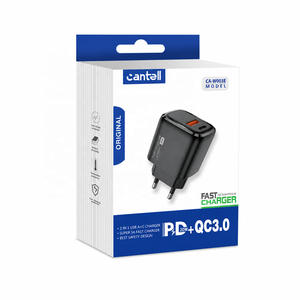 Cargador USB C Cantell con Cable, Cargador de Pared de Doble Puerto Tipo C, Carga Rápida PD 20W, <span class=keywords><strong>Adaptador</strong></span> de <span class=keywords><strong>Corriente</strong></span> para <span class=keywords><strong>iPhone</strong></span> y Samsung - Product Image 1