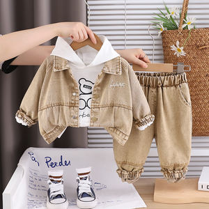 Abito Casual a tre pezzi per bambini 1-5 <span class=keywords><strong>anni</strong></span> con motivo a cartone animato giacca in jeans e Outwear perfetto abito da <span class=keywords><strong>bambino</strong></span> - Product Image 5