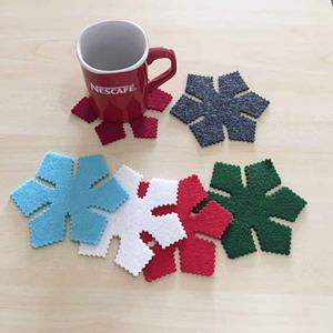 Sous-verres en feutre durables de haute qualité, designs personnalisés, formes mignonnes, sous-verres isolants thermiquement pour la vaisselle de table à la maison - Product Image 2