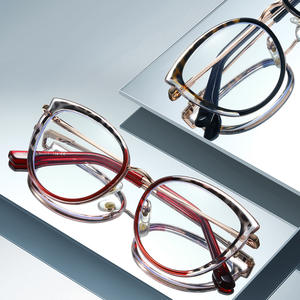 Gafas con Montura de Ojo de Gato 87255, TR90, Metal, Diseño Carey, Protección Contra Luz Azul, Gafas para Computadora - Product Image 3