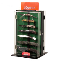 Vietnam Usine Clair Led Acrylique Compteur Rotatif Couteau Collection Vitrine Cas Stand Pour Couteau Au Détail