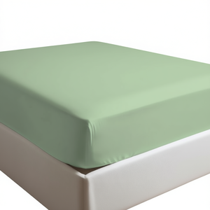 Sábana Ajustable 100% Algodón Verde Tamaño Cama Francesa 140x190cm - Product Image 3