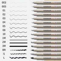Ensemble de stylos à doublure Fine de qualité supérieure, marqueurs de dessin à pointe Micro-Fine pour croquis des pointes en Nylon du japon