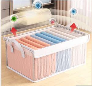 GREENSIDE Panier pliable transparent Boîte de rangement pour vêtements en tissu pour dortoir ou petit grand magasin Bons articles - Product Image 2