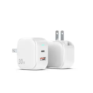 Caricabatterie universale per telefono caricabatterie da muro AC PD 30W a 2 porte USB-C caricabatterie veloci da 30W per smartphone