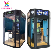 Cabine de karaoké modulaire d'intérieur à monnayeur, à montage rapide, pour mini KTV et jeux