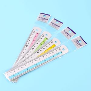 Regla de Metal de escala de aluminio personalizada de 20cm de promoción para dibujo y medición de papelería escolar - Product Image 2