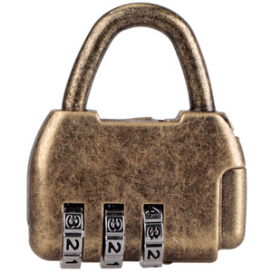 <b>Mini</b> Combination Lock Zinc Alloy Resettable Password Padlock For Drawer Cabinet <b>Backpack</b> Luggage Student Dormitory Use - Product Image 3