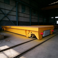 Chariot de transport électrique sur rail de 10 tonnes, alimenté par batterie, pour travaux lourds, manutention de matériaux en atelier