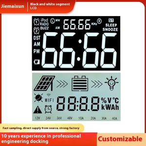 Factory Custom <strong>VA</strong> Instrument <strong>LCD</strong> <strong>Display</strong> <strong>Segment</strong> Screen Black Background White Text Broken Code Screen Backlight Light Guide - Product Image 4