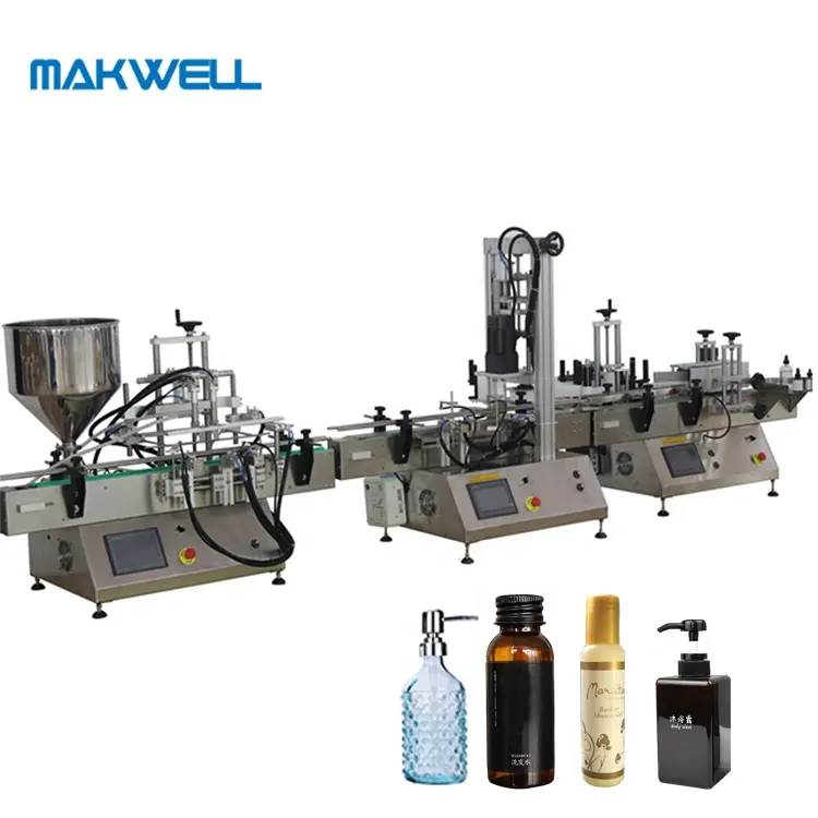 Factory price shampoo filling production hotel shampoo filling and capping machine line