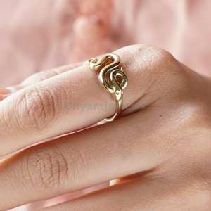 แหวนทองรูปงูและงูงูเห่า เงินแท้ 925 ทองเหลือง ดีไซน์หรูหราสไตล์โบโฮ สำหรับงานปาร์ตี้ - Product Image 2