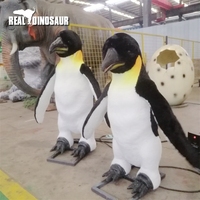 Statue artificielle de pingouin Animatronic, personnalisation des animaux marins d'aquarium