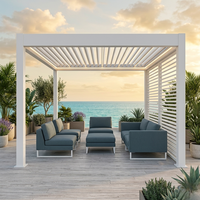 Pergola bioclimatique en aluminium personnalisable avec un design d'arborail écologique pour jardin, pavillon, patio, cour, terrasse
