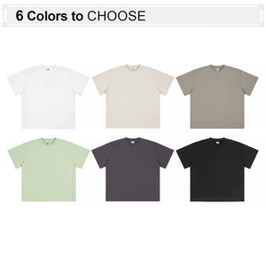 Camiseta de algodón de 230G para hombre, camiseta de gran tamaño con hombros caídos, camiseta en blanco personalizada al por mayor - Product Image 2