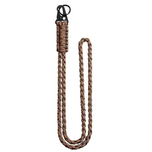 Heavy-duty woven umbrella rope neck <b>lanyard</b> keychain men's and women's outdoor survival umbrella rope necklace Keychain - Product Image 5