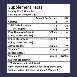 Goma Shilajit OEM de marca blanca, goma Shilajit <span class=keywords><strong>Puro</strong></span>, ácido fúlvico original del Himalaya 75% 3000mg, goma Shilajit - Product Image 2
