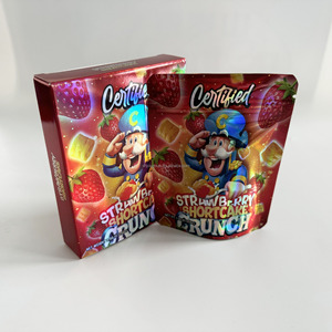 Boîte en Mylar découpée sur mesure anti-odeur pour emballage de fleurs, bonbons, <span class=keywords><strong>biscuits</strong></span>, herbes comestibles, sac en Mylar de 3,5 g avec boîte en stock - Product Image 4