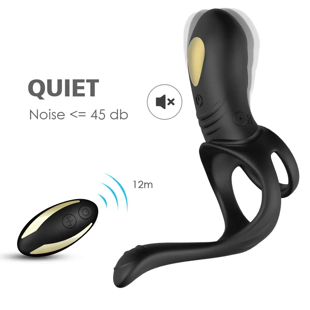 Amazon Remote Control Male Vibrator Time Delay Cock Ring Penis Massager For Couple Sex Toy Vibrator Cock Ring For Men