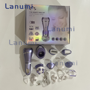 Lanumi 227 Kit di Depilazione 7 in 1 Rasoio Elettrico per <span class=keywords><strong>Donne</strong></span> Epilatore Indolore Rasoio Femminile IPX7 Impermeabile - Product Image 2