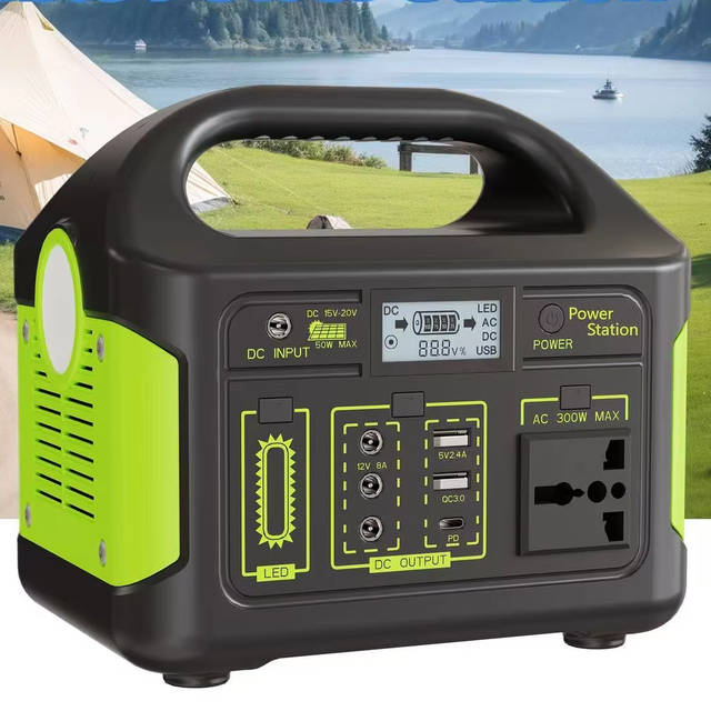Portable Power Stations 300 Watt Lifepo4 Lithium Ion Battery for Home Use and Camping
