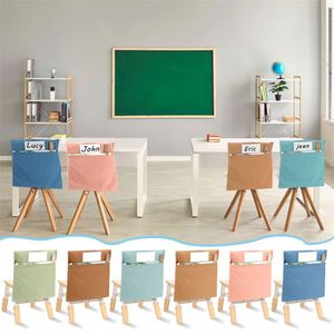 Organisateur de dossier de chaise, organisateur de siège pour chaise d'écolier, pochette de rangement pour classe avec porte-nom - Product Image 5