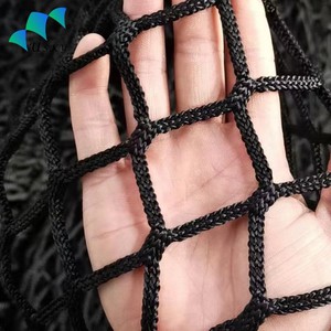 4.5*4.5cm mạnh mẽ nhiệm vụ nặng nề màu đen bóng đá Golf vườn polyester <span class=keywords><strong>nylon</strong></span> PE hàng rào ngoài trời 5-8 mét chiều cao bóng đá thể thao lĩnh vực Net - Product Image 2