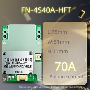 Bo mạch sạc pin <span class=keywords><strong>BMS</strong></span> LiFePO4 4S 12V 40A 50A <span class=keywords><strong>60A</strong></span> 70A 3.2V, tích hợp chức năng cân bằng - Product Image 5