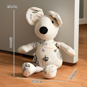 Fabric Animal Door Stop Mickey <b>Mouse</b> Design Floor Mount Durable Home Decoration Windproof Anti Collision Ornament - Product Image 2