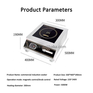 <strong>2024</strong> High Power 5000W Stove Single burner Electric Commercial <strong>Induction</strong> <strong>Cooker</strong> 24 Hours Timer Pure Copper <strong>Coil</strong> - Product Image 4