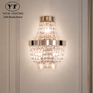 Lámpara de pared moderna de hierro y cristal, iluminación decorativa interior para sala de estar, dormitorio, hotel, villa, lujo, E27, tres luces - Product Image 1