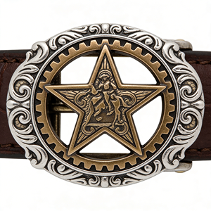 Fabricant de boucles de ceinture personnalisées en alliage métallique, style bronze antique, avec logo personnalisé 3D, pour style western <span class=keywords><strong>cowboy</strong></span>, en gros - Product Image 1