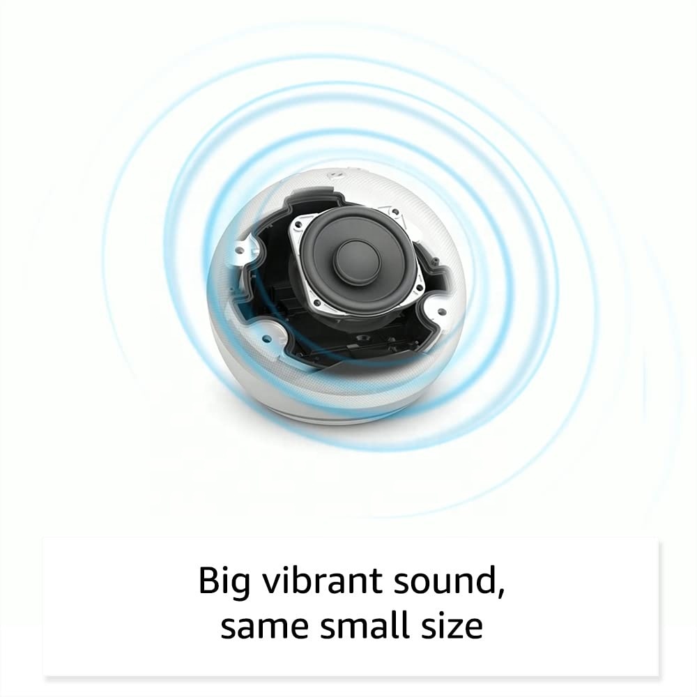 2025 Alaxe Dot 5th Generation Smart Portable Round Desktop Subwoofer Speaker Rgb Led Lighting New Design Wireless Base Speaker · image 5