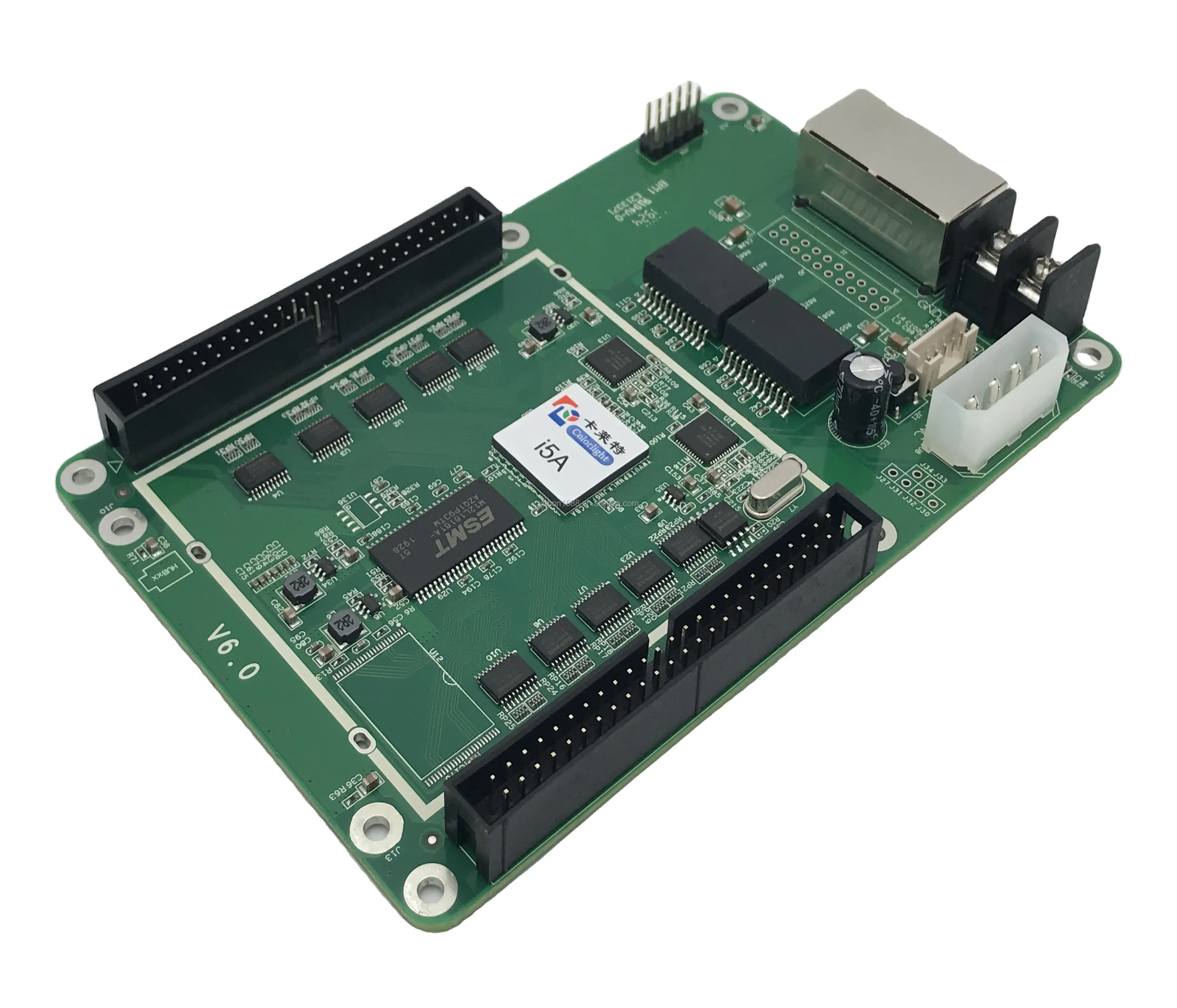 Sistema de tarjeta de control de pantalla LED síncrona caja de tarjeta de envío de luz de color I5A tarjeta receptora Shenzhen SDK 2 Interfaz Ethernet