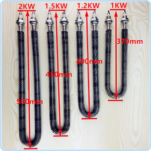 Elemen Pemanas Udara Resistansi Listrik Industri Bentuk U W 6kw 12kw, Pemanas Tabung Bersirip untuk Resistor Bank Beban - Product Image 3