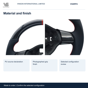 พวงมาลัยคาร์บอนลาย PU สำหรับรถยนต์ Volkswagen Golf รุ่น Open Center Selected Configuration VG6RPU - Product Image 3