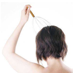 Masajeador de Cabeza de Metal con Cabezal de Araña y Alambre de Acero Inoxidable con Mango de Plástico - Product Image 3