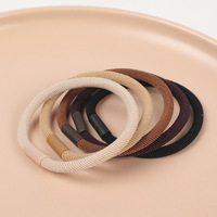 4mm coloré sergé élastique cheveux cravates PPC Tube caoutchouc plaine bandes de cheveux bricolage filles mode cheveux accessoires élastique pour queue de cheval