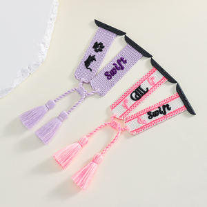 Correa de bucle de poliéster para Apple Watch Band Correa de reloj tejida con bordado transpirable ajustable para <span class=keywords><strong>Taylor</strong></span>'s Music <span class=keywords><strong>Festival</strong></span> - Product Image 5