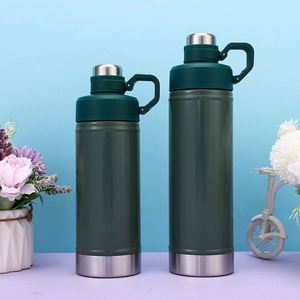 Thermos isotherme portable en acier inoxydable avec poignée et joint en caoutchouc, isolation thermique 6-12h, idéal pour toutes les occasions, extérieur et voiture - Product Image 1
