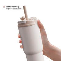 Bouteilles d'eau isothermes en acier inoxydable à double paroi, réutilisables, avec triple couvercle, design moderne et unique, 12 oz, vente en gros