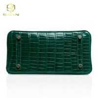 0.9MM Cristal Brillant Crocodile Motif Cuir PU Haute Brillance Bambou Motif Cuir Synthétique pour Chaussures Sacs À Main Bagages