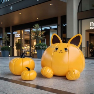 รูปปั้นไฟเบอร์กลาสรูปปั้นการ์ตูนฟักทองฮาโลวีนสำหรับเทศกาลอีสเตอร์วันฮาโลวีน - Product Image 5