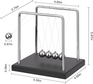 <span class=keywords><strong>Newton</strong></span>'s Cradle Balance Balls Novel Science Physics Gadget per l'home Office cinetic Motion Toy decorazione Desktop Newtoy per bambini - Product Image 3