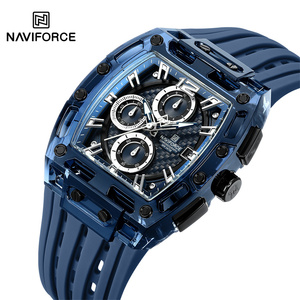 NAVIFORCE 7105 BEBEBE Montres mode pour hommes à quartz de bonne qualité montres étanches en silicone avec aiguilles lumineuses montres-bracelets de sport - Product Image 1