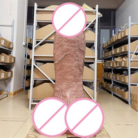 Juguete Sexual Realista de 1.55 Metros, Dildo Súper Grande y Grueso, Dildo Enorme con Textura de Piel Real para Placer Vaginal y Anal, Juguete Sexual Realista para Mujeres