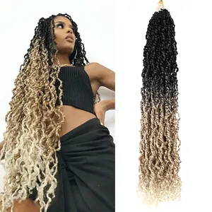 New Arrival Synthetic Hair Crochet Braid Hair 18 28 Inches Curly Passion Twist Pre-twisted Majesty Twist Crochet Hair Extensions