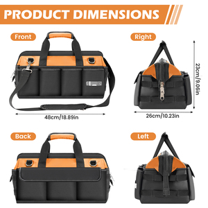 Factory <b>Tool</b> Tote 28-Pocket Portable Handheld <b>Tool</b> Organizer Electrician Repair Zipper Closure <b>Tool</b> <b>Bag</b> - Product Image 2