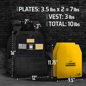 Chaleco con Peso Ajustable para Mujer, Chaleco con Peso de 16 Libras para Hombre y Mujer, Equipo de Entrenamiento para Fuerza - Product Image 2