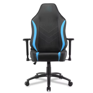 Chaise de jeu à hauteur réglable en cuir PU avec cadre en métal Silla Gamer, siège de direction pivotant, appui-tête réglable pour le bureau et la maison - Product Image 2